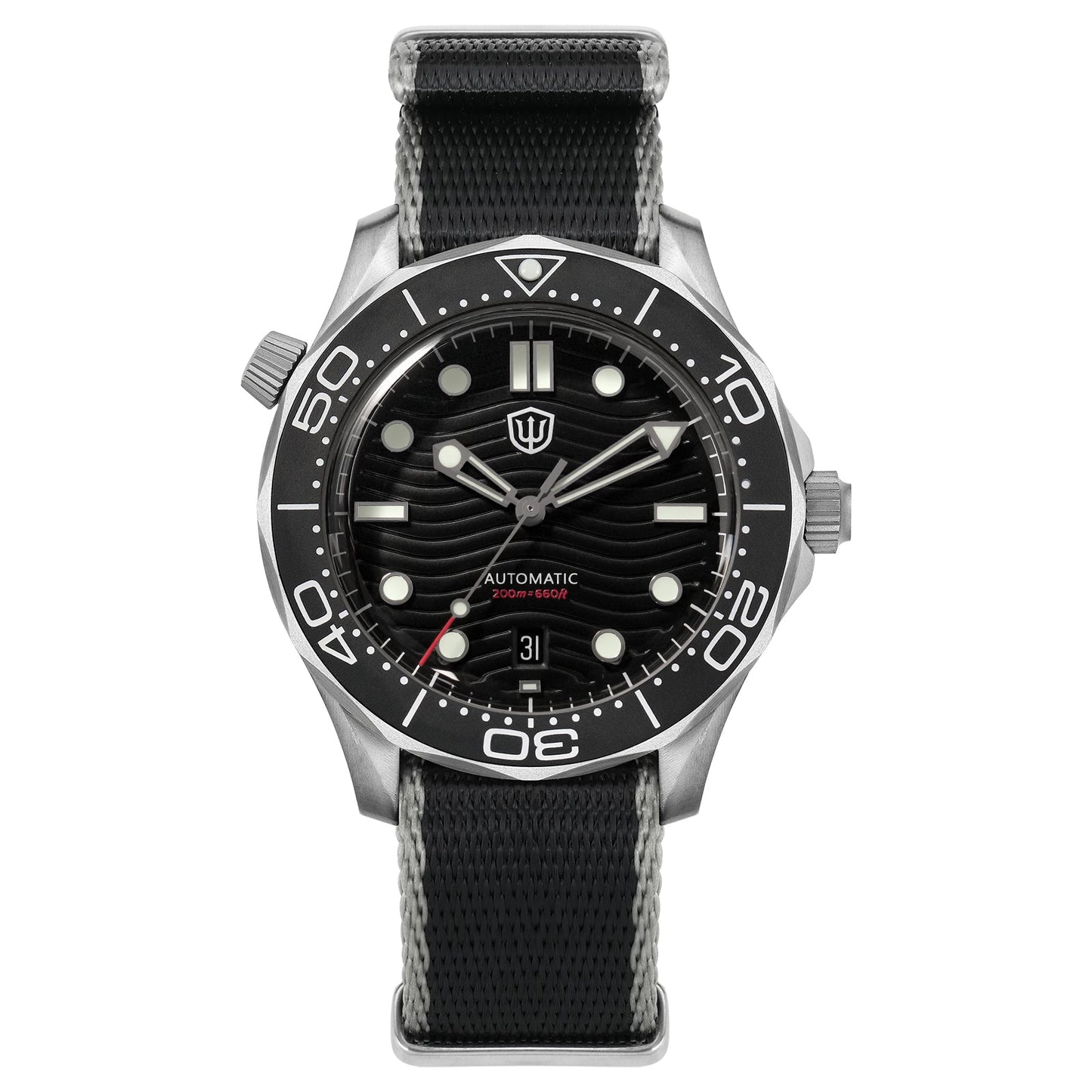 Watchdives WD007 Top Hat Sapphire PT5000 Titanium Dive Watch