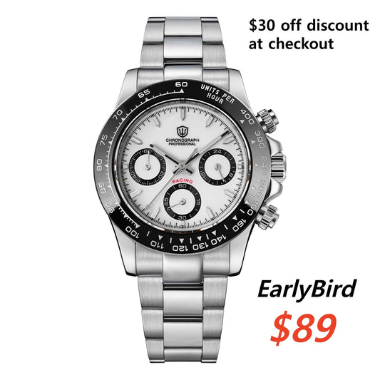 ⚡EarlyBird⚡Watchdives WD16500 38mm VK63 Chronograph Watch V2