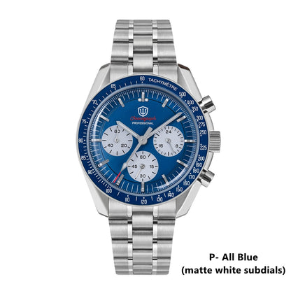 Watchdives 39mm VK63 Chronograph Watch WD1863 - Panda Collection