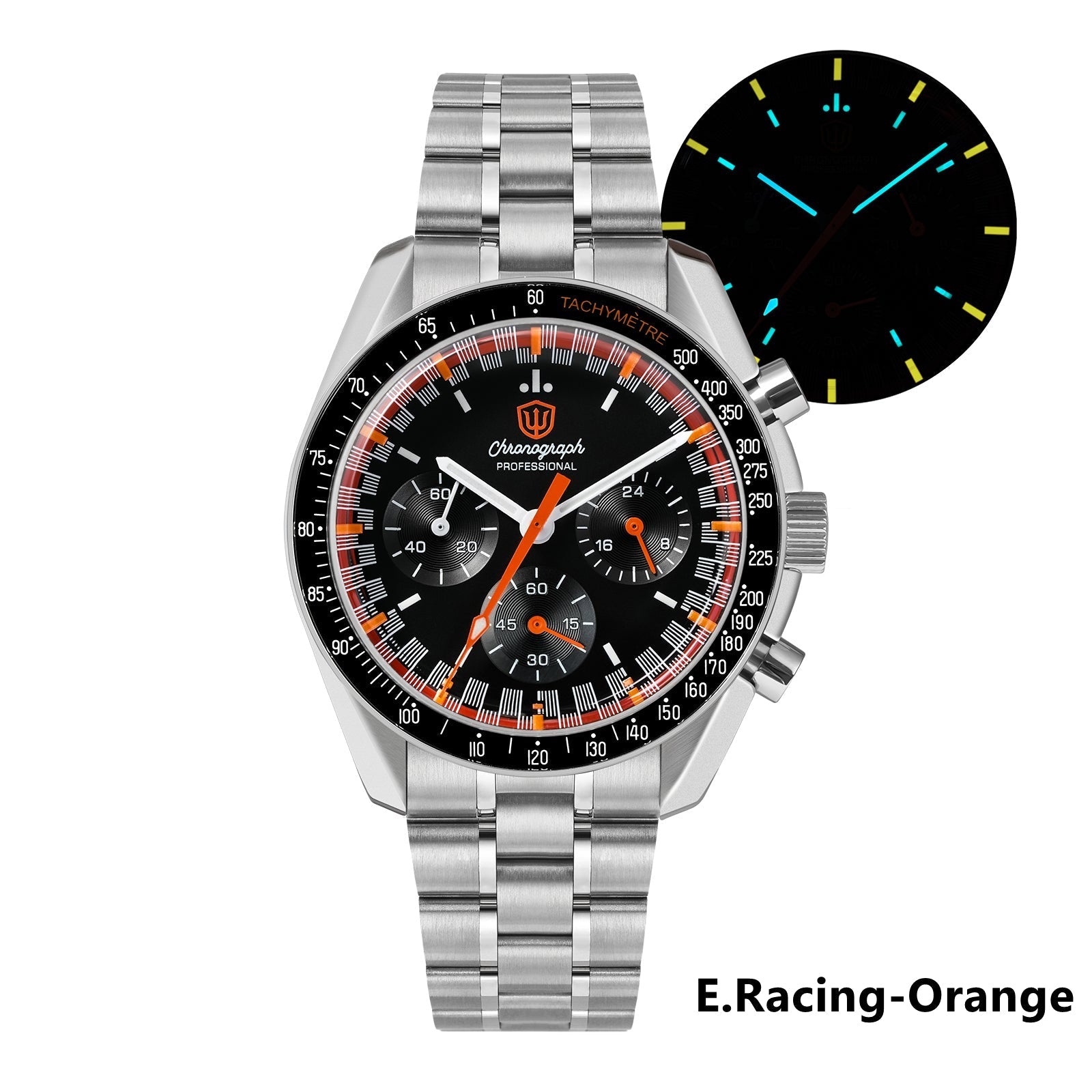 コンビニウォーズ Watchdives 39mm VK63 Chronograph Watch WD1863 - Panda Collection