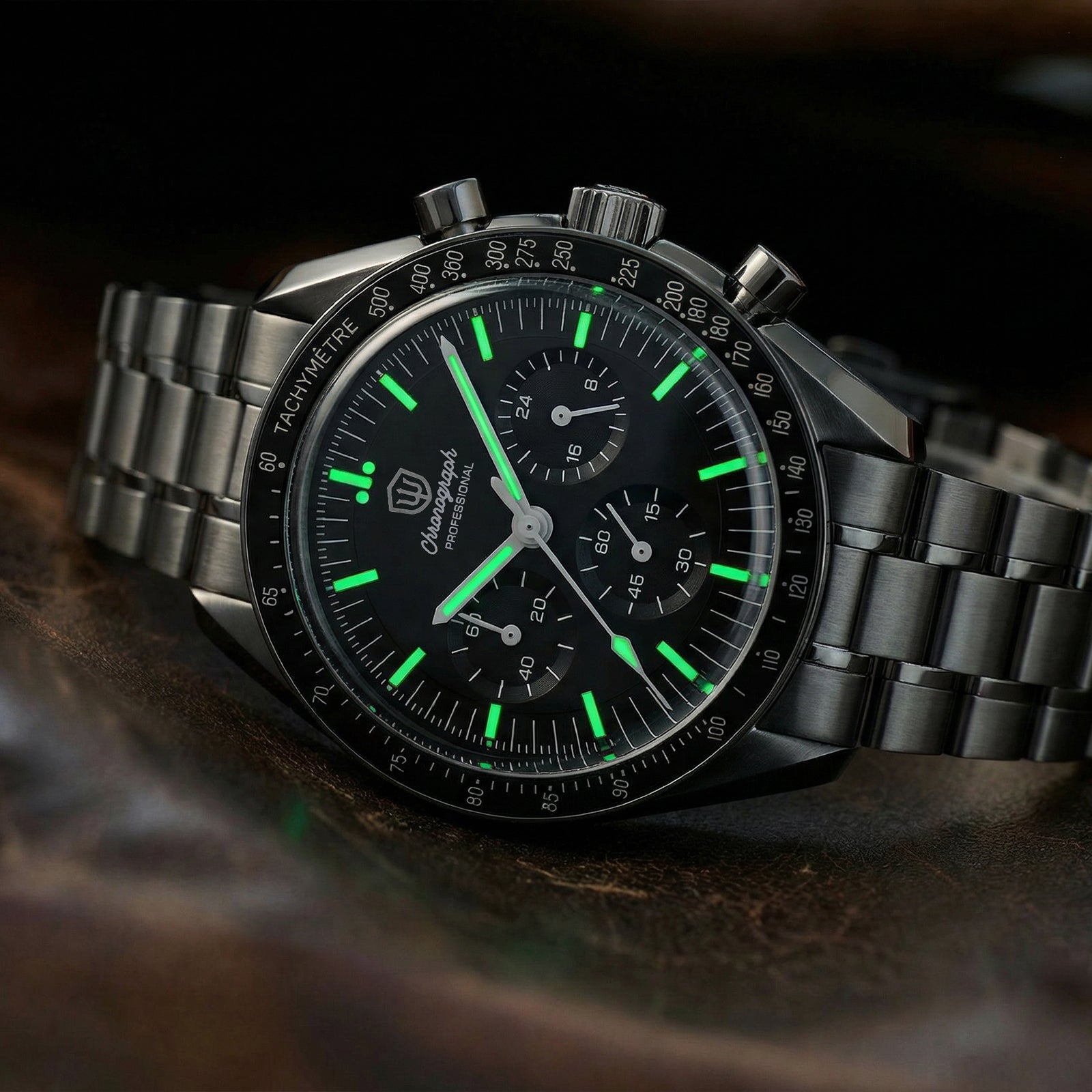 ヴォエ Watchdives 39mm VK63 Chronograph Watch WD1863- Classic Collection