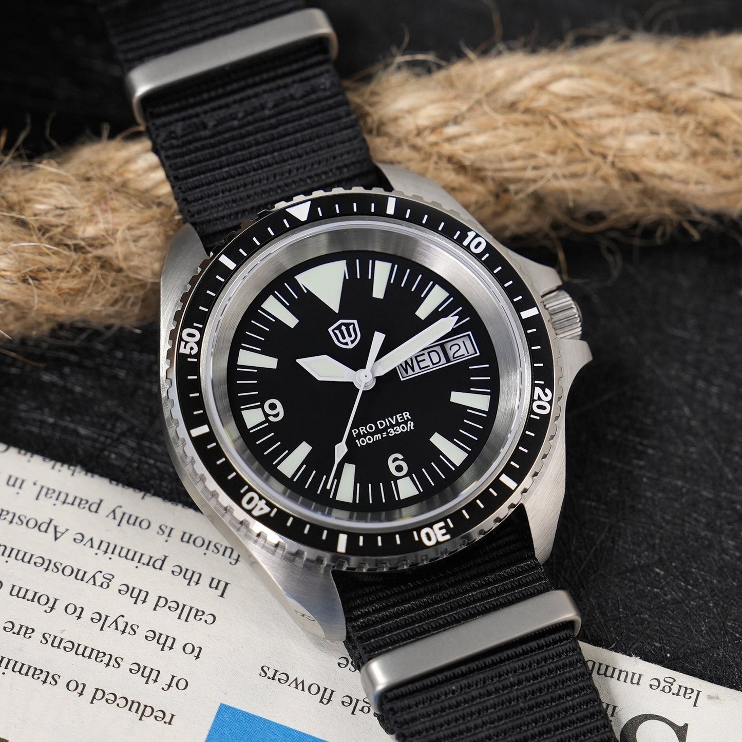 🔥WeeklyDeals🔥Watchdives WD1980 VH31 Military Diver Watch V3