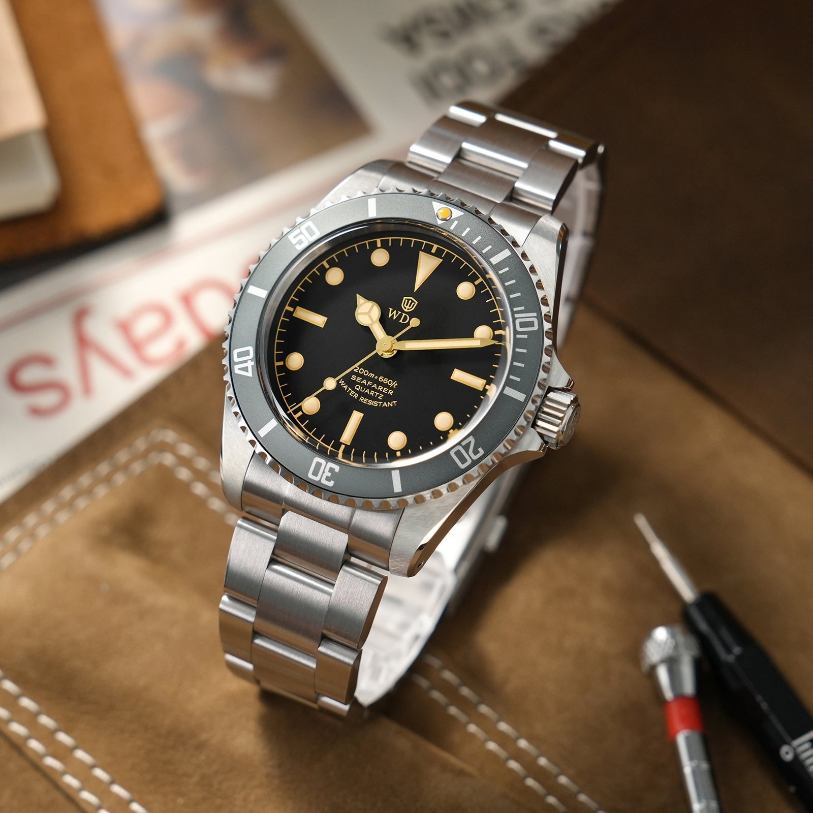 Watchdives Seafarar WD5513Q 40mm VH31 Sub Diver Watch – Thorn
