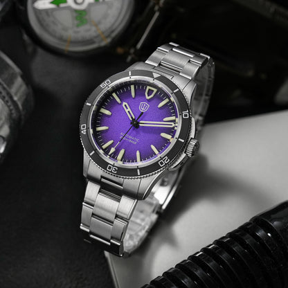 watchdives-wd0019-purple-dial-closeup-Thorn Watch Official Store