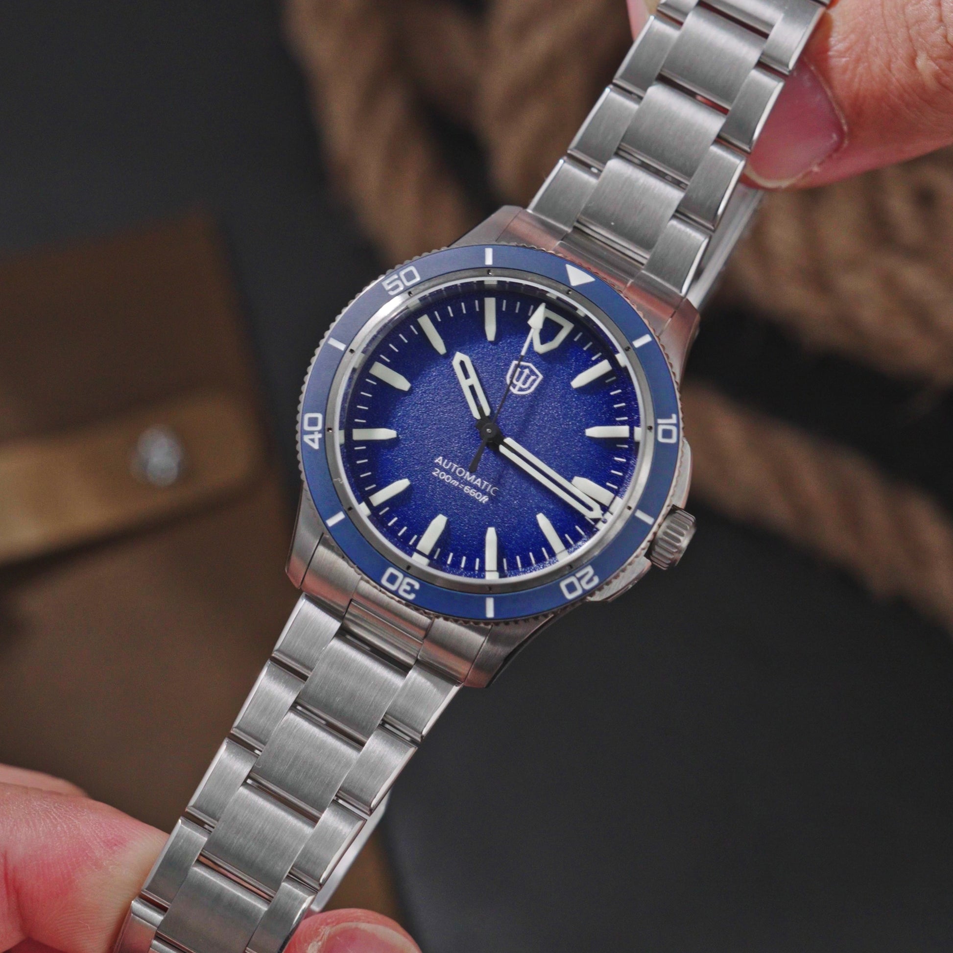 watchdives-wd0019-purple-dial-on-wrist-Thorn Watch Official Store
