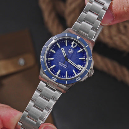 watchdives-wd0019-purple-dial-on-wrist-Thorn Watch Official Store