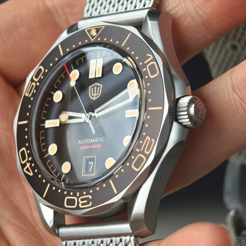Watchdives WD007 Top Hat Sapphire PT5000 Titanium Dive Watch