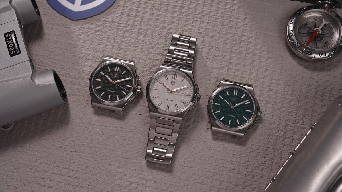 Watchdives WD2007A three dial colors shown together in original product video