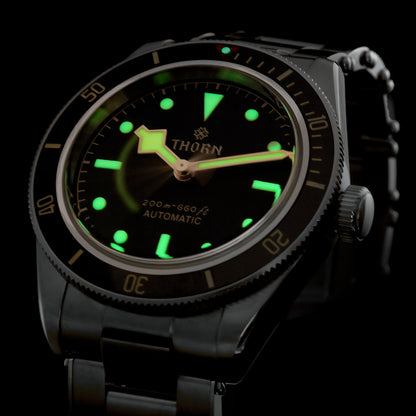 Thorn 39mm Diver 6200 Retro Mechanical Watch